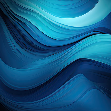 Abstract blue background with wavy lines. Vector illustration for your designの素材