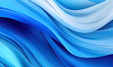 abstract blue background with smooth lines in it, digitally generated imageの素材