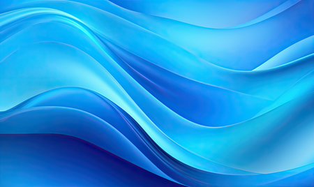 abstract blue background with smooth lines, futuristic wavy background designの素材