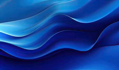 abstract blue background with smooth lines in it, 3d renderの素材