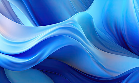Abstract blue background with smooth lines in it. 3d rendering.の素材