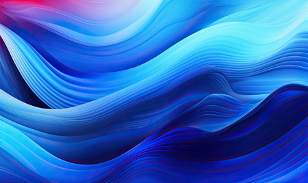 abstract blue background with smooth lines in it, 3d renderingの素材