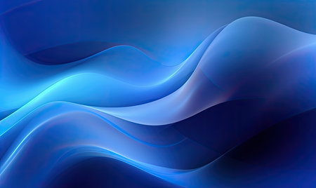 abstract blue background with some smooth lines in it (see more in my portfolio)の素材