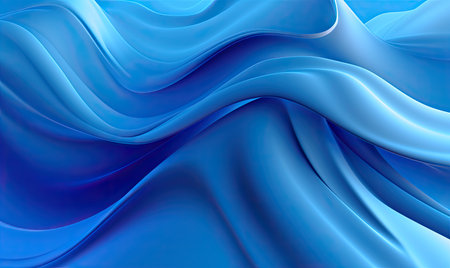 abstract blue background with smooth lines in it, digitally generated imageの素材