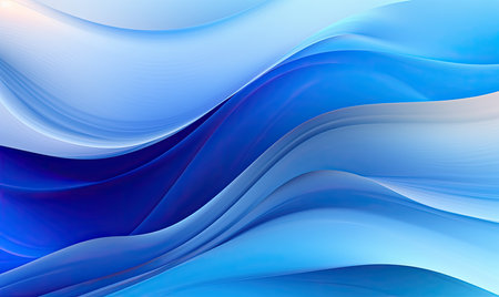 abstract blue background with smooth lines in it, like waves on waterの素材