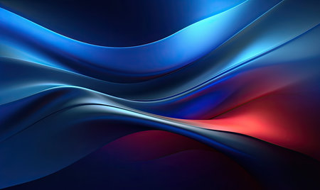 abstract blue and red wavy background with some smooth lines in itの素材