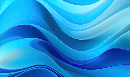 Abstract blue background with smooth lines. Vector illustration. Eps 10.の素材