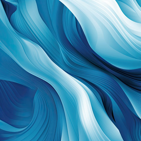 Abstract blue background with smooth lines. Vector illustration. Eps 10.の素材
