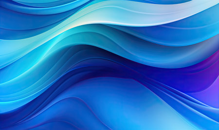 abstract blue and purple background with smooth wavy lines in itの素材