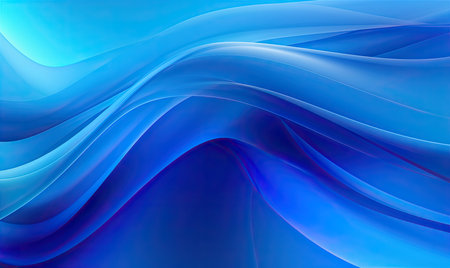 Abstract blue background with smooth lines. Vector illustration. Eps 10.の素材