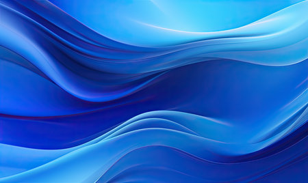 abstract blue background with smooth lines in it, 3d renderの素材