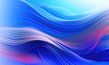 Abstract background with blue and purple waves. Vector illustration for your design.の素材