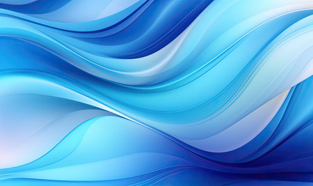 abstract blue background with smooth lines in it, vector illustration.の素材