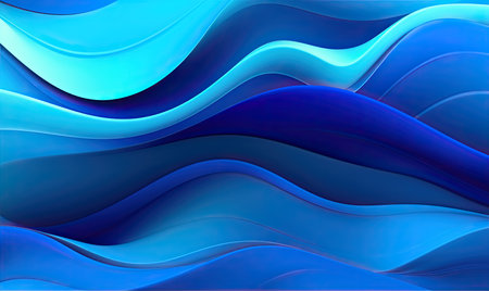 abstract blue wavy background with smooth lines. Vector illustration.の素材