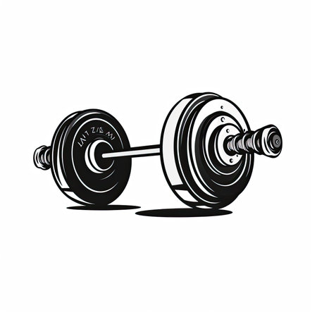 Dumbbells. Vector illustration. Isolated on white background.の素材