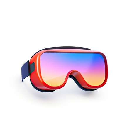 Ski goggles isolated on white background. Realistic vector illustration.の素材