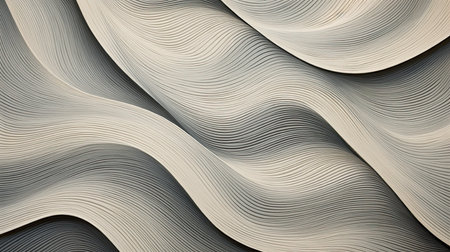 abstract background with wavy lines in gray and beige colorsの素材