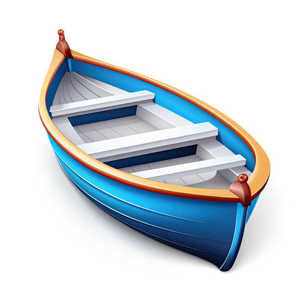 Fishing boat isolated on white background. Vector illustration. Eps 10.の素材