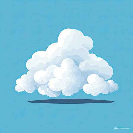 Cloud on a blue background. Vector illustration. Eps 10. Global colors.の素材