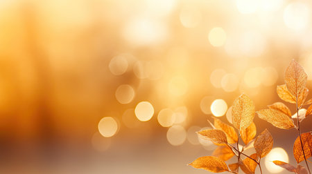 Autumn leaves on bokeh background. Fall season concept.の素材
