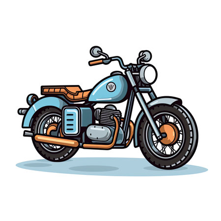Motorcycle icon. Cartoon illustration of motorcycle vector icon for web designの素材
