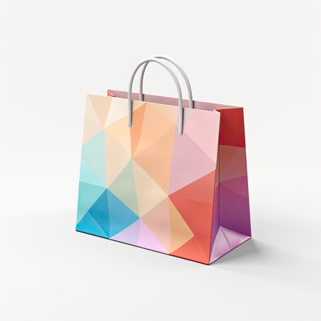 Colorful shopping bags isolated on white background. 3D illustration.の素材