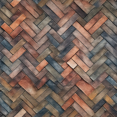 Vintage tile wall background and texture for interior or exterior design.の素材