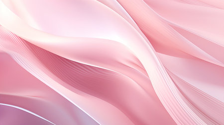 abstract background with smooth lines in pink colors, 3d renderの素材