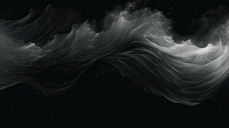 Abstract black and white background with dynamic effect. 3d rendering, 3d illustration.の素材
