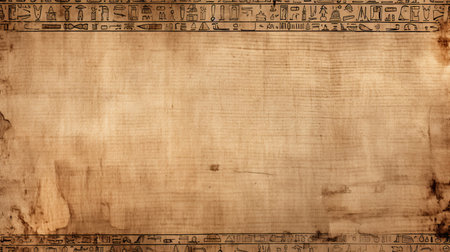 old paper with egyptian hieroglyphs on it - backgroundの素材