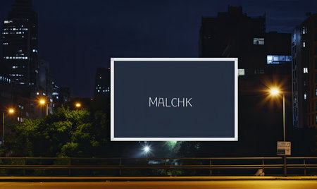 Mockup blank billboard on the street with cityscape background.の素材