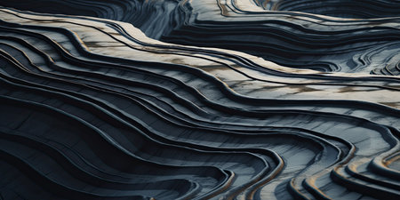 Black and white abstract background. 3d rendering, 3d illustration.の素材