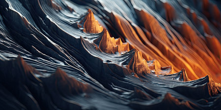 3d illustration of abstract geometric composition,digital art works..の素材