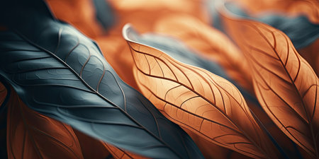 3d illustration, abstract background, exotic leaves, close-upの素材