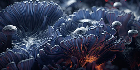 3d illustration of abstract geometric composition,digital art works. Computer generated graphics.の素材