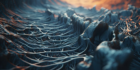 3d rendering of abstract technology digital background. Computer generated image.の素材