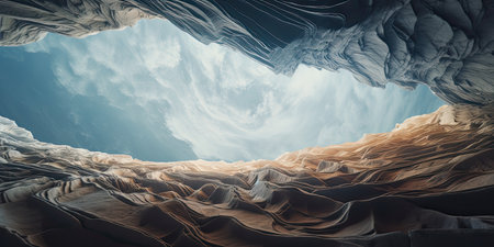 antelope canyon in the united states of america. 3d illustrationの素材