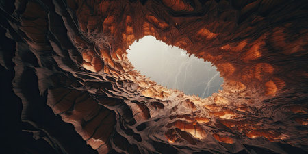 Beautiful view of the inside of the Antelope Canyon in Arizonaの素材