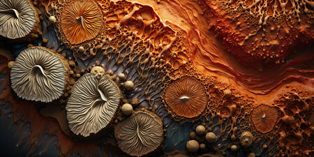 3d illustration of abstract geometric composition,digital art works. Computer generated graphics.の素材