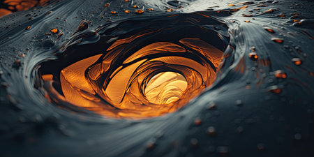3d rendering abstract background with wave pattern. Creative illustration of liquid surface with waves.の素材