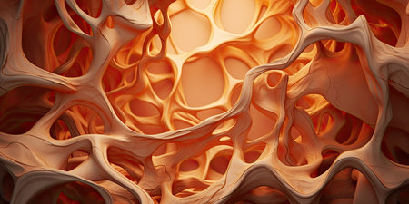 3d rendering of abstract fractal shape. Creative background for banner or poster.の素材
