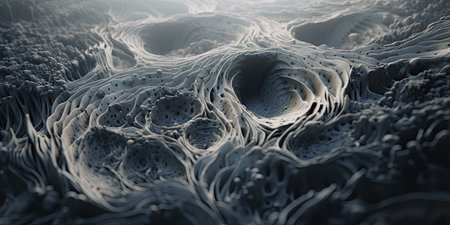 3D illustration of abstract fractal for creative design, art and entertainmentの素材