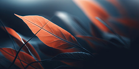 3d rendering of abstract tropical leaves. Creative background design for posterの素材