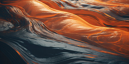 3d rendering of abstract wavy liquid background. Creative concept of liquid wave.の素材