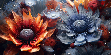 3d illustration of abstract geometric composition,digital art works. Computer generated graphics.の素材