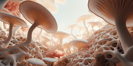 3d illustration of abstract geometric composition,digital art works. 3d renderingの素材