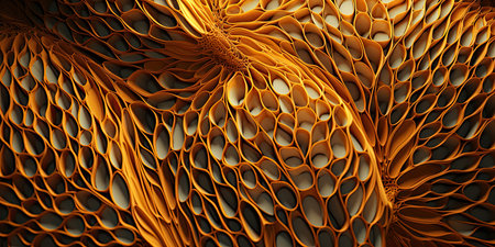 3d rendering of abstract fractal background. Creative element for design.の素材