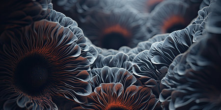 3d illustration of abstract fractal composition,digital art works.の素材