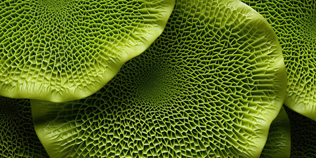 Abstract background with green leaves. 3d rendering, 3d illustration.の素材