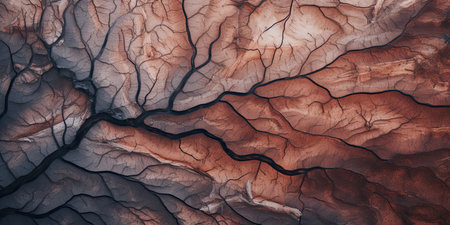 Abstract background of cracked earth. 3d rendering, 3d illustration.の素材